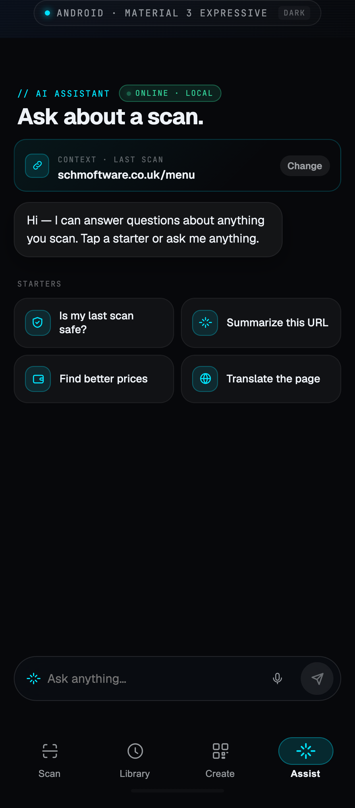 AI Assistant for scan queries