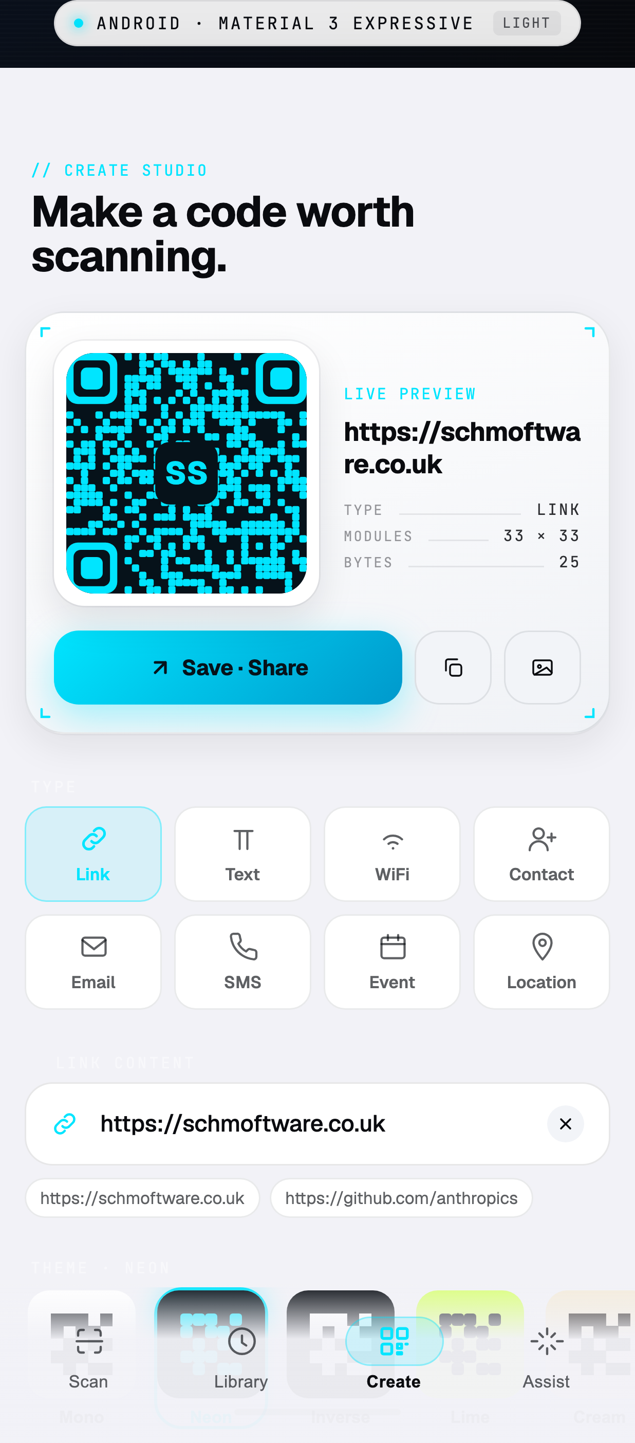 Create - Light Theme